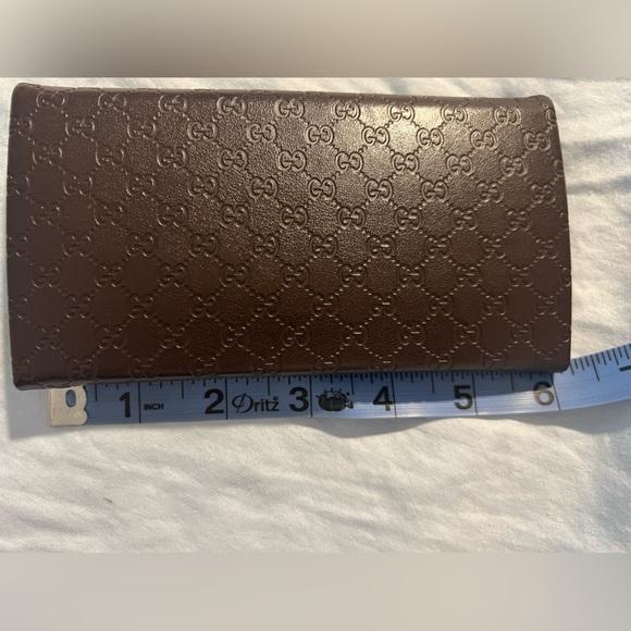 Brand NEW GUCCI Monogram Leather Foldable Sunglasses Case - Brown signature GG - Picture 9 of 9